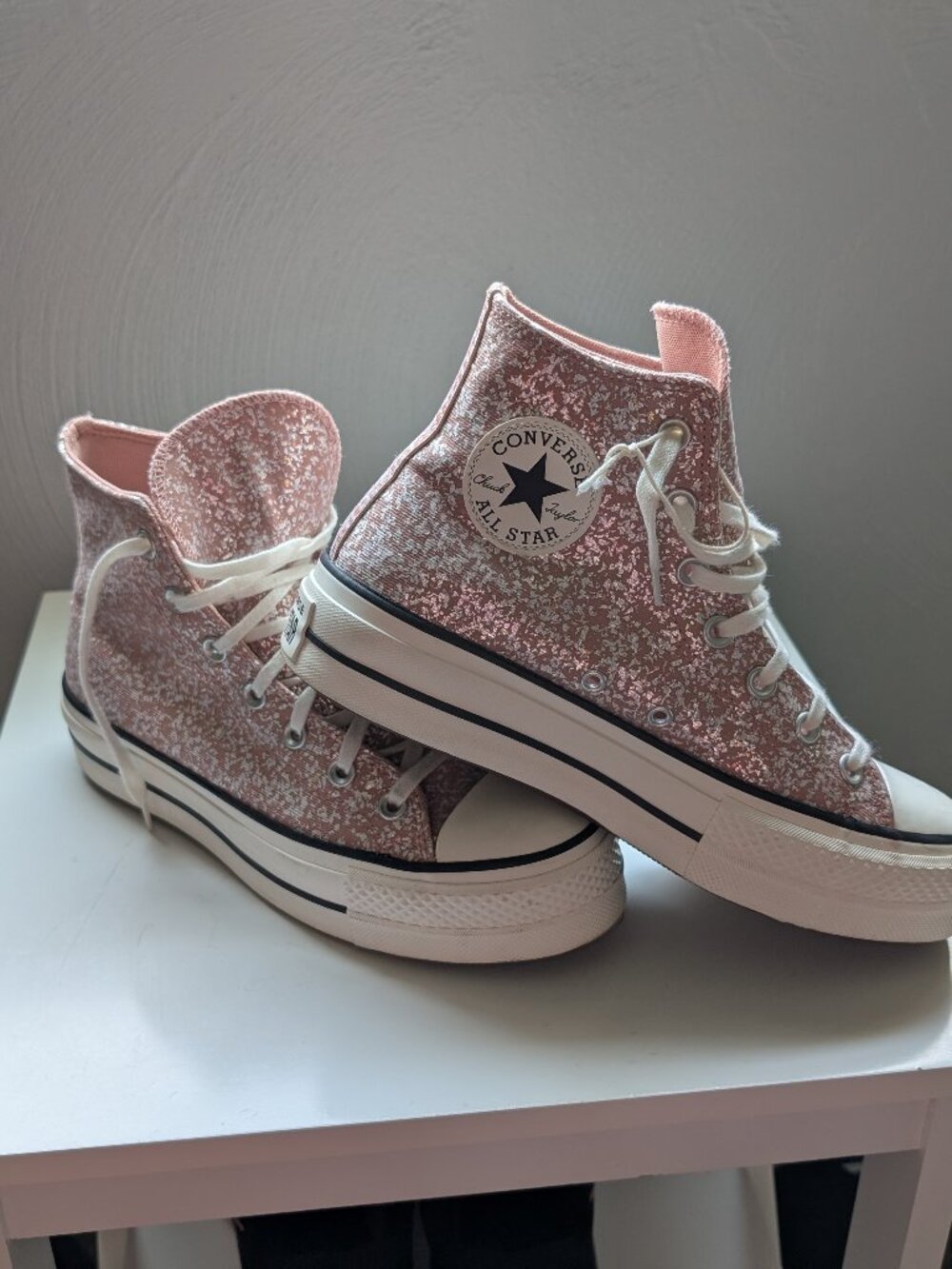 Converse Lift Platform High Glitter Dusty Cinder - Size 8